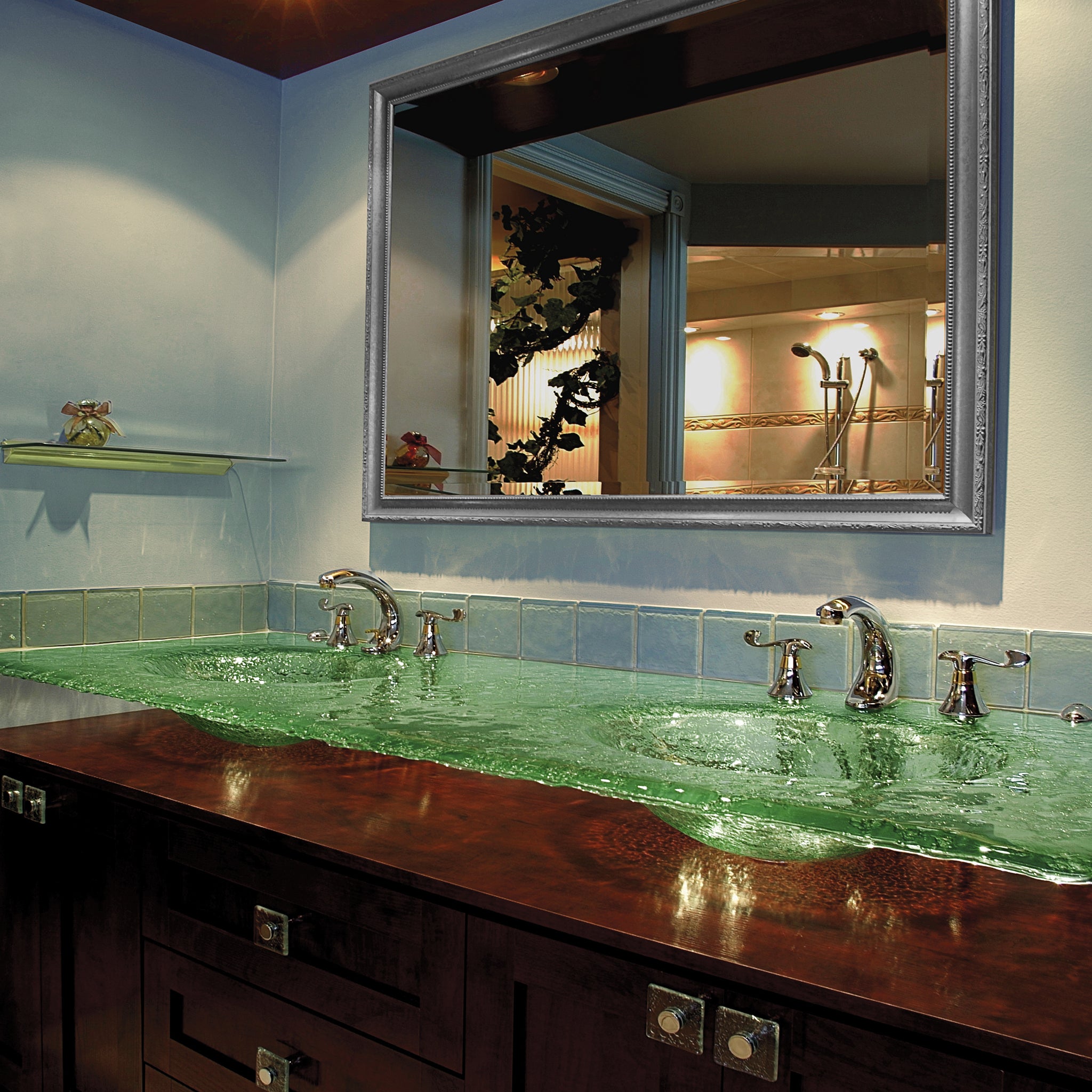 LAS520 3/4’’ (18mm) Thick Countertop with Integrated Double Basin