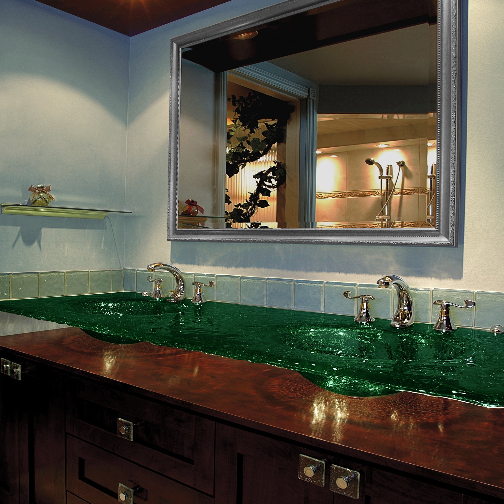LAS520 3/4’’ (18mm) Thick Countertop with Integrated Double Basin
