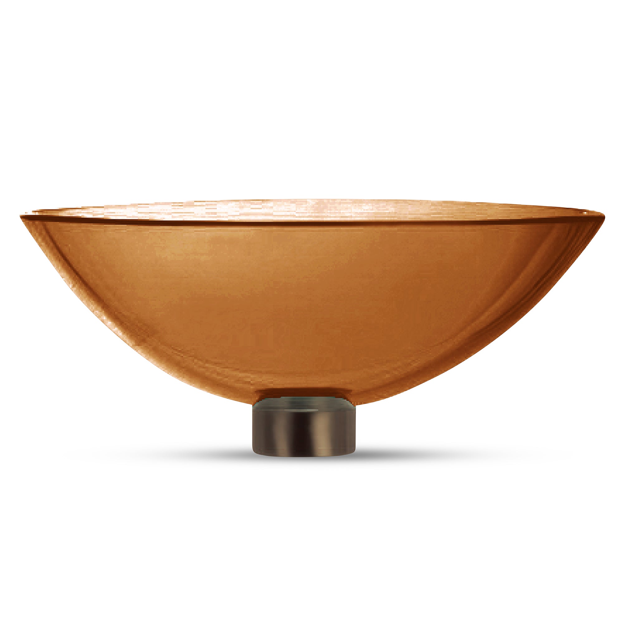 LAT112 Ultra Translucent Glass Round Wash Basin - Premium Handcrafted VERRE GALLERY by Renaissance Glassworks Inc
