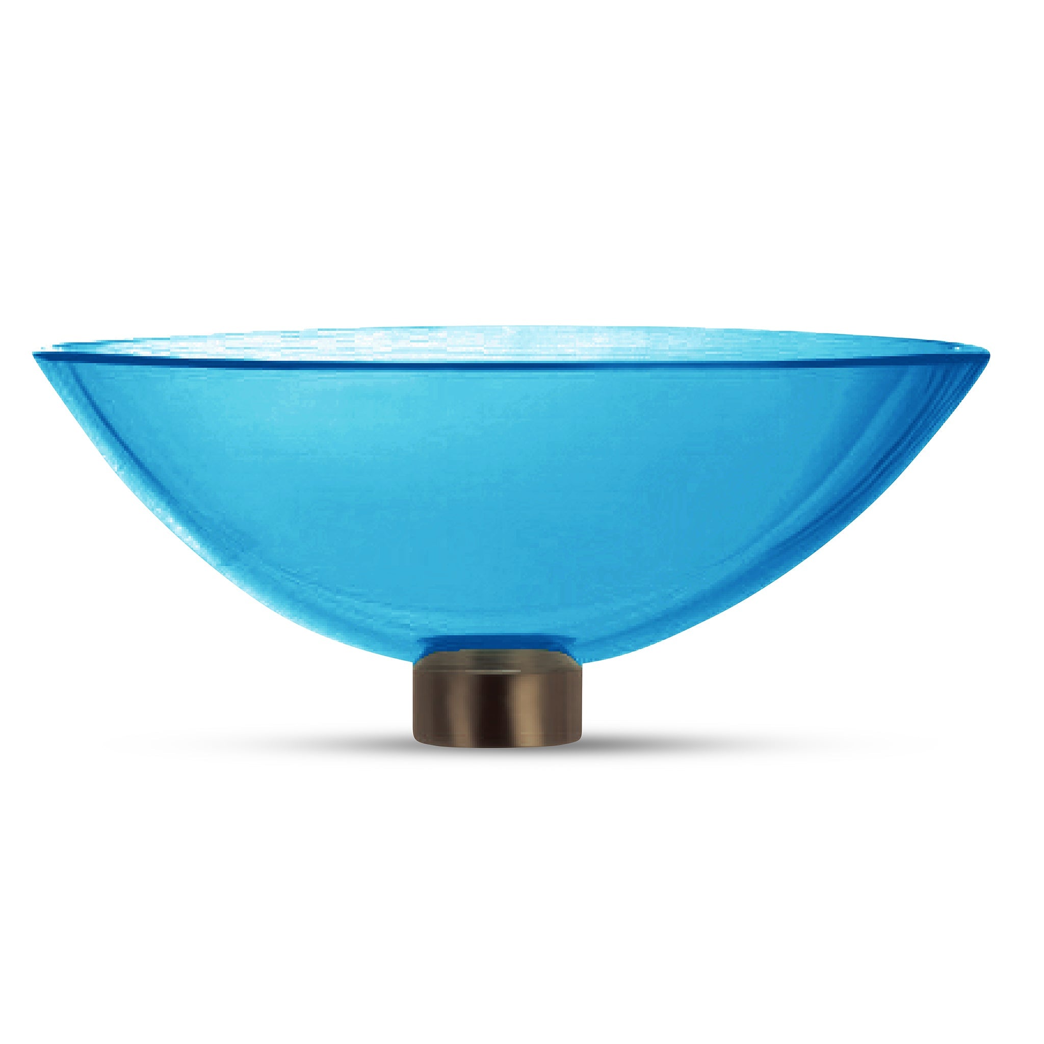 LAT112 Ultra Translucent Glass Round Wash Basin - Premium Handcrafted VERRE GALLERY by Renaissance Glassworks Inc