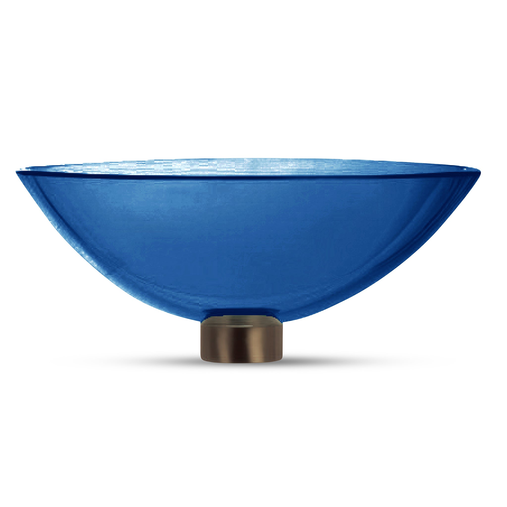 LAT112 Ultra Translucent Glass Round Wash Basin - Premium Handcrafted VERRE GALLERY by Renaissance Glassworks Inc