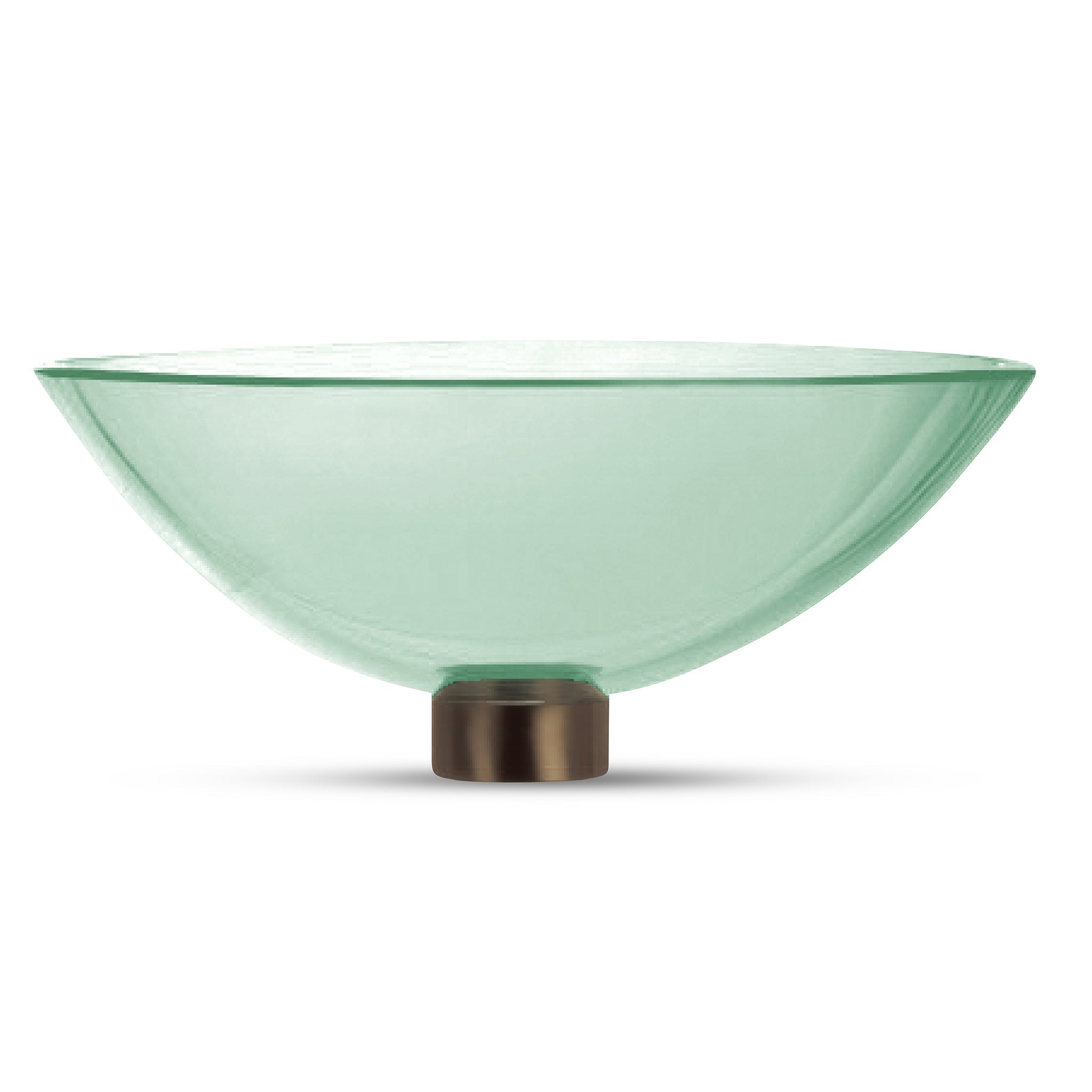 LAT112 Ultra Translucent Glass Round Wash Basin - Premium Handcrafted VERRE GALLERY by Renaissance Glassworks Inc