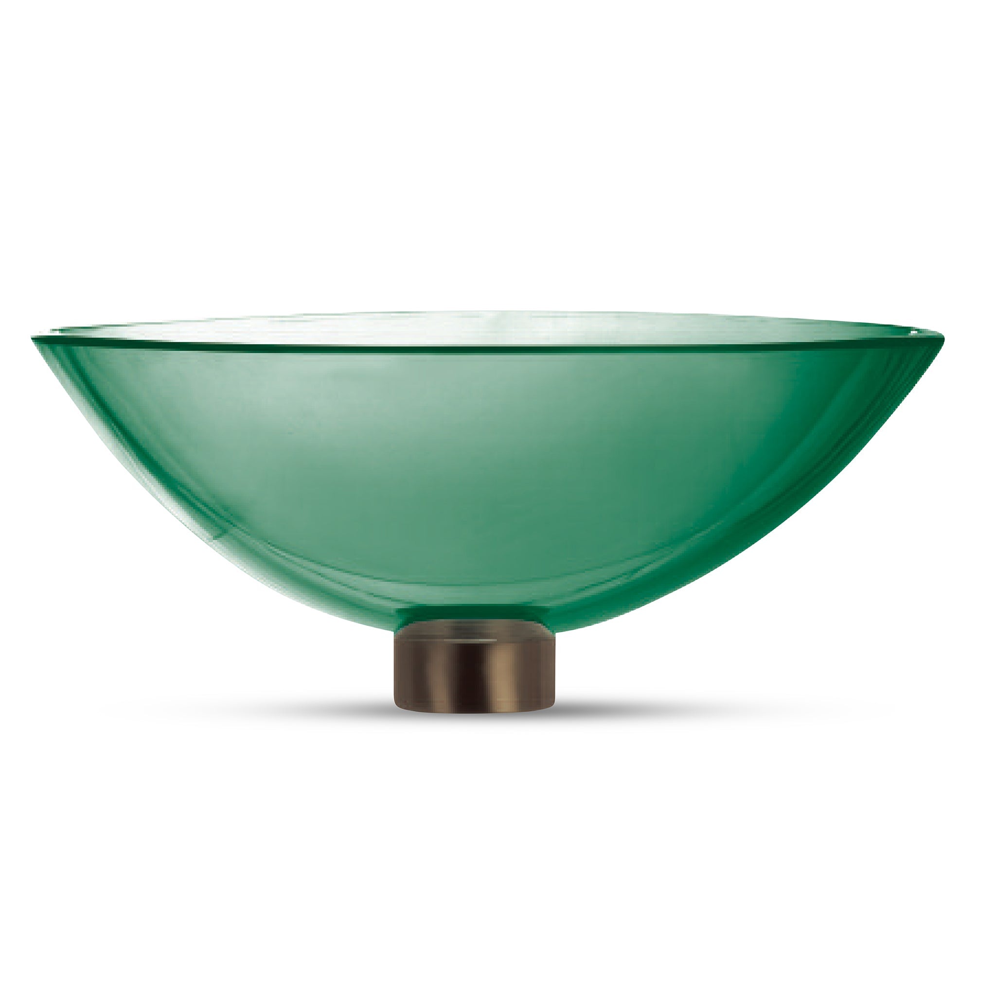 LAT112 Ultra Translucent Glass Round Wash Basin - Premium Handcrafted VERRE GALLERY by Renaissance Glassworks Inc