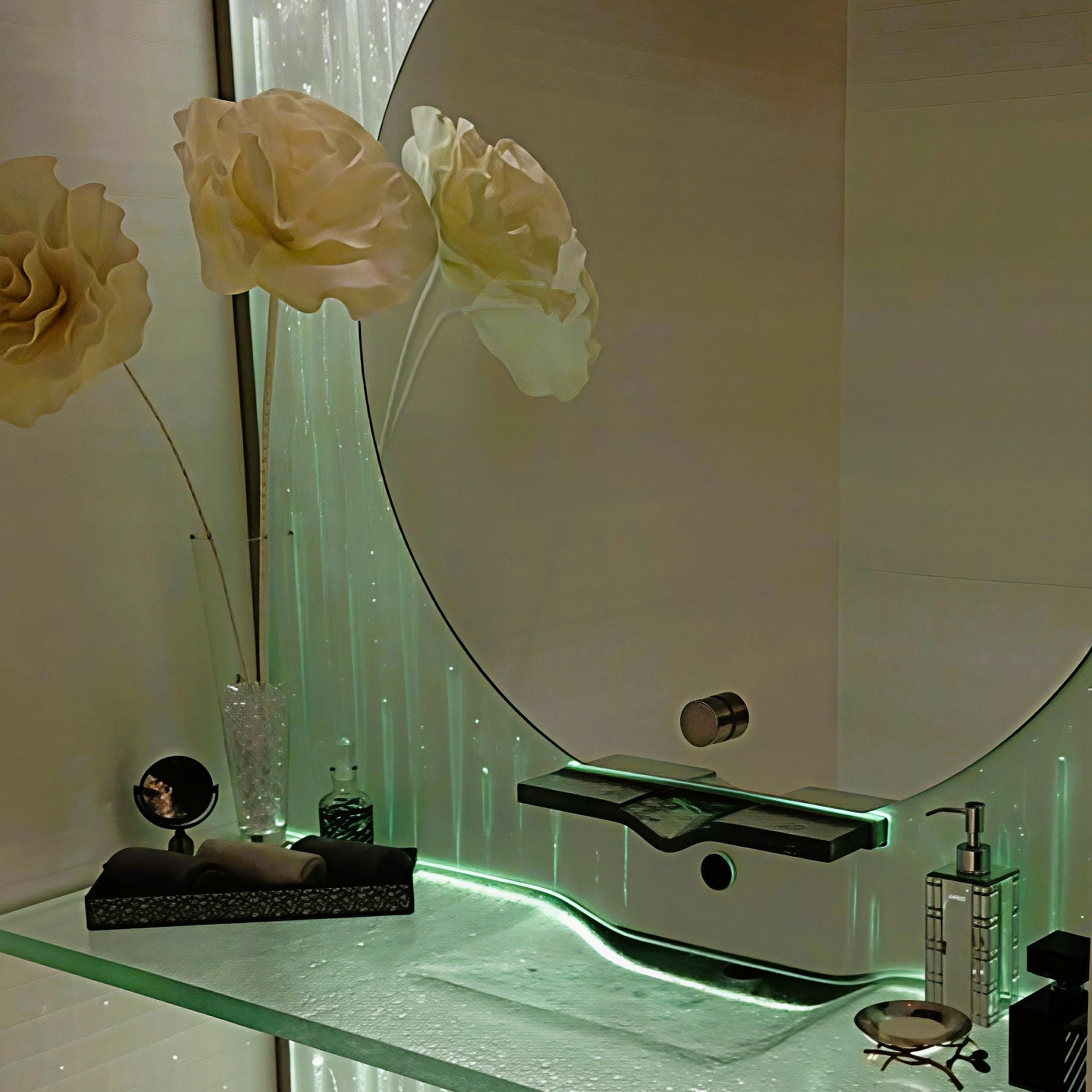 LAS074 "LA Source" Sleek Rectangular Wash Basin - Bespoke Custom Collection VERRE GALLERY by Renaissance Glassworks Inc