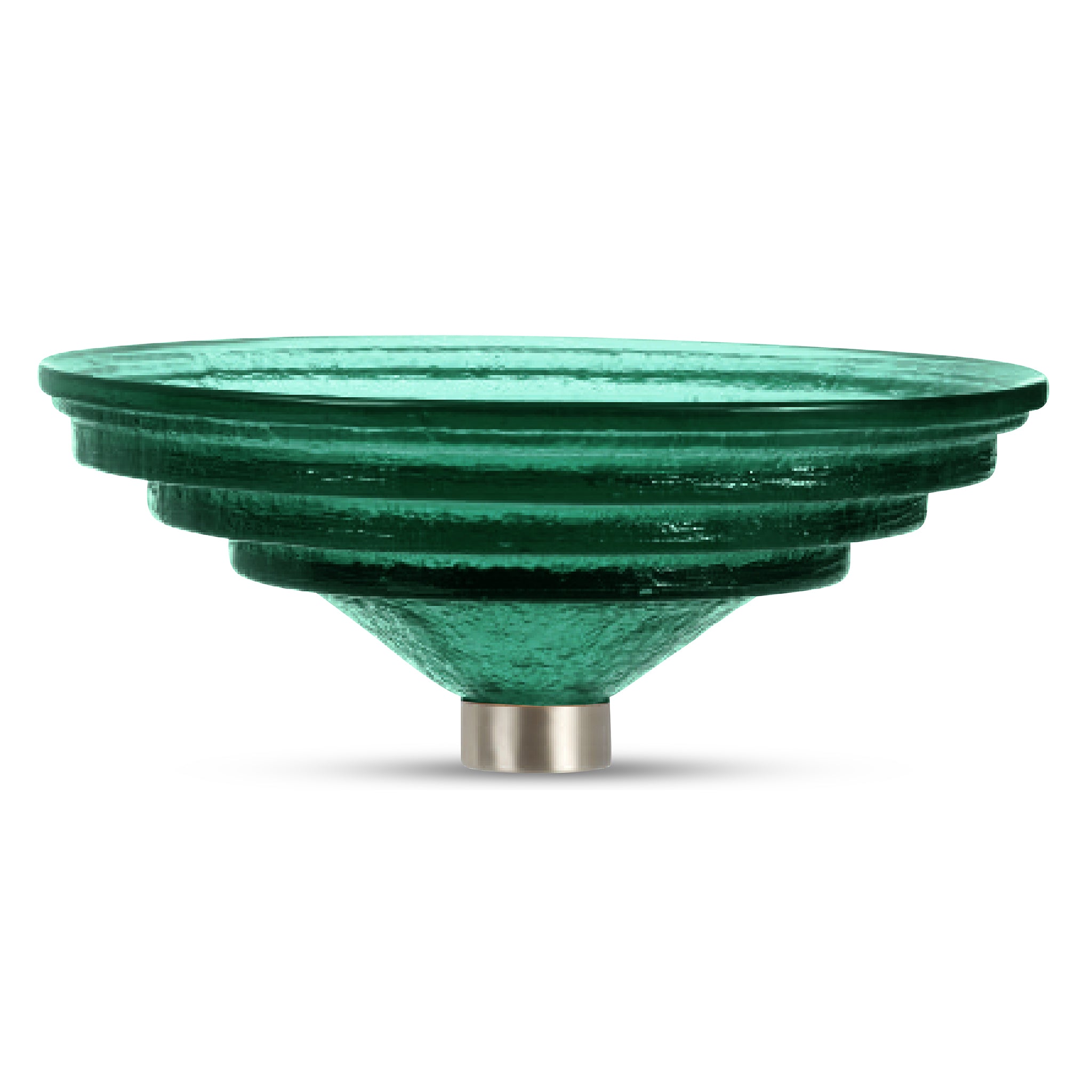 LAS05 Glass Semi-Recessed Round Vessel Sink Bathroom