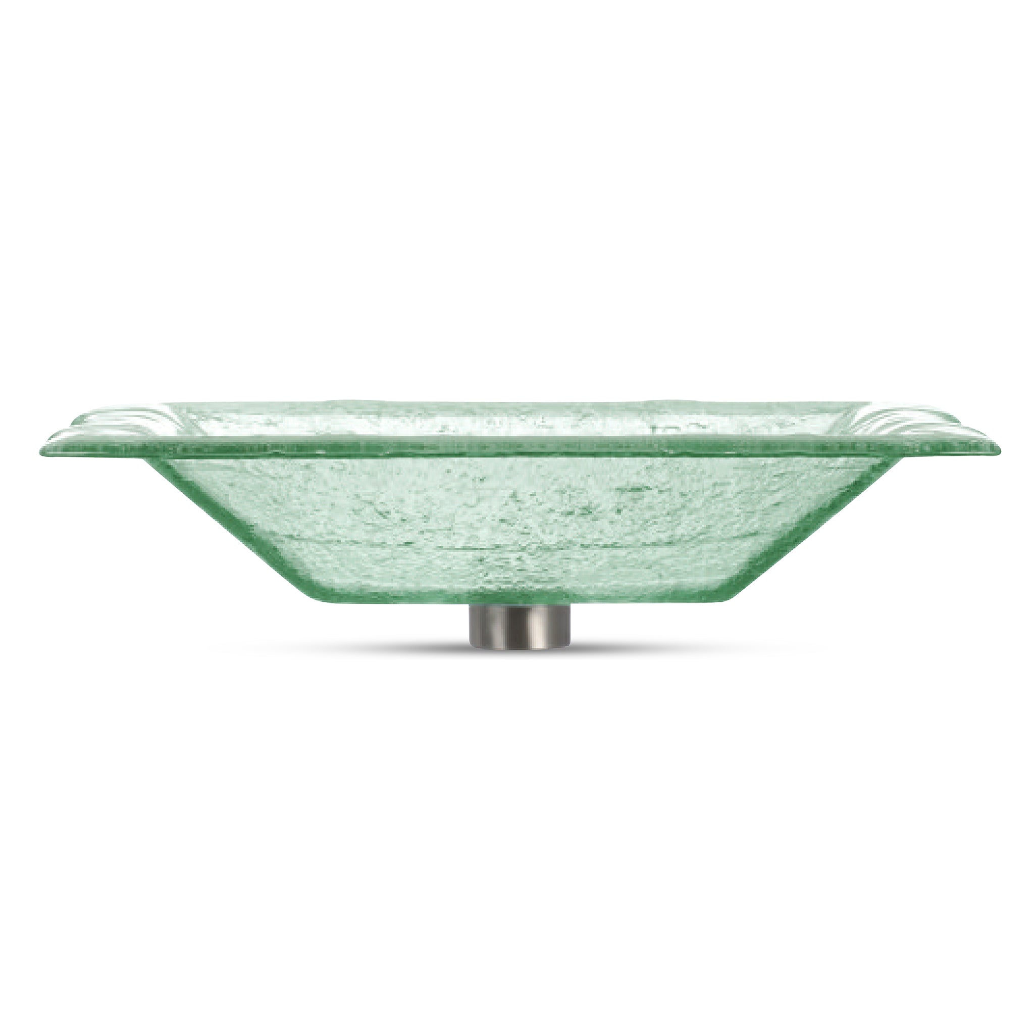 LAS07 Glass Rectangular Vessel Sink Bathroom