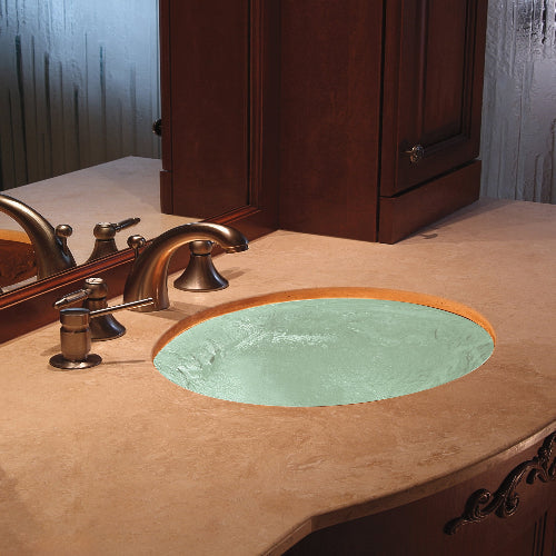 LAS114 Undermount Oval Basin - Premium Handcrafted VERRE GALLERY by Renaissance Glassworks Inc