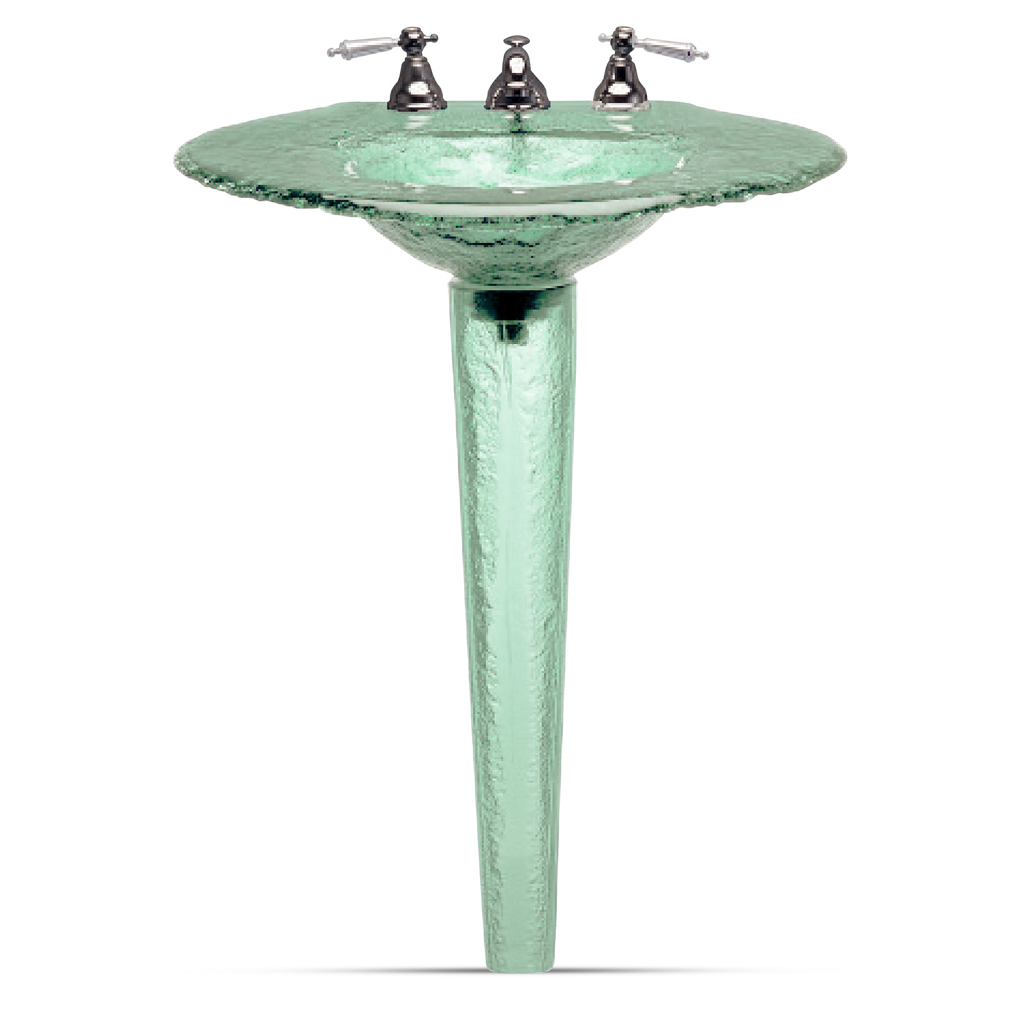 LAS120 Large Round Basin on Small Pedestal