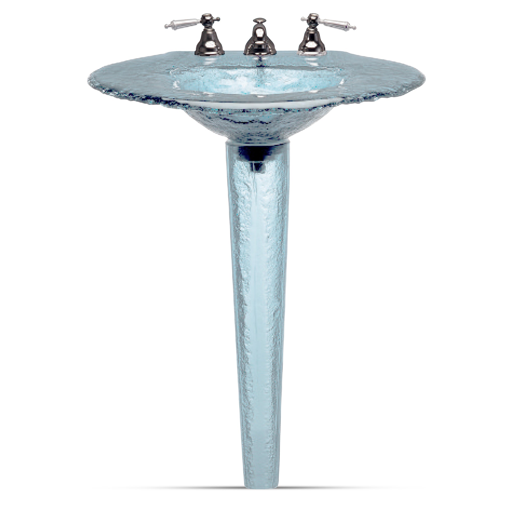 LAS120 Large Round Basin on Small Pedestal