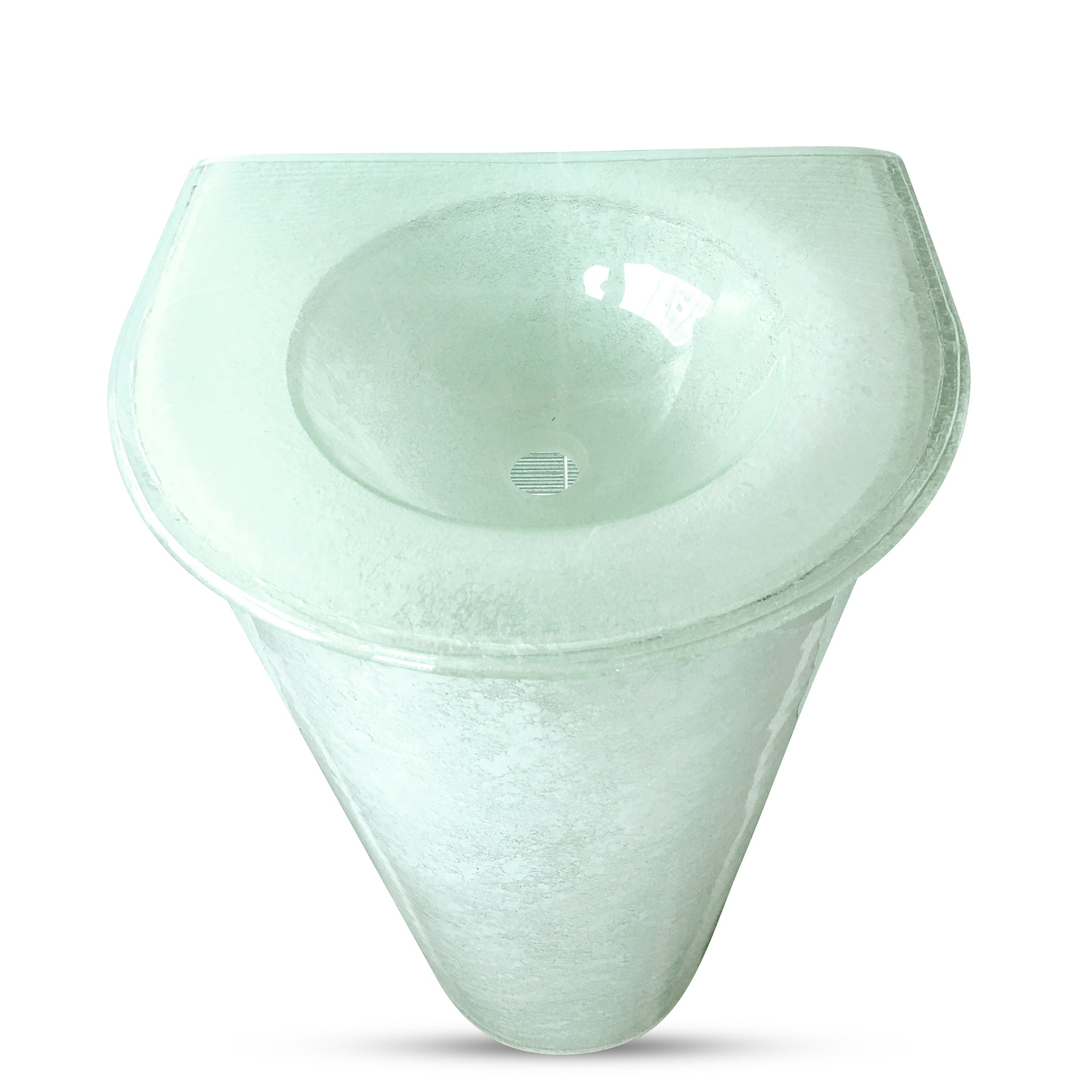 LAS125 Shaped Integral Countertop Basin on Round Tapered Pedestal