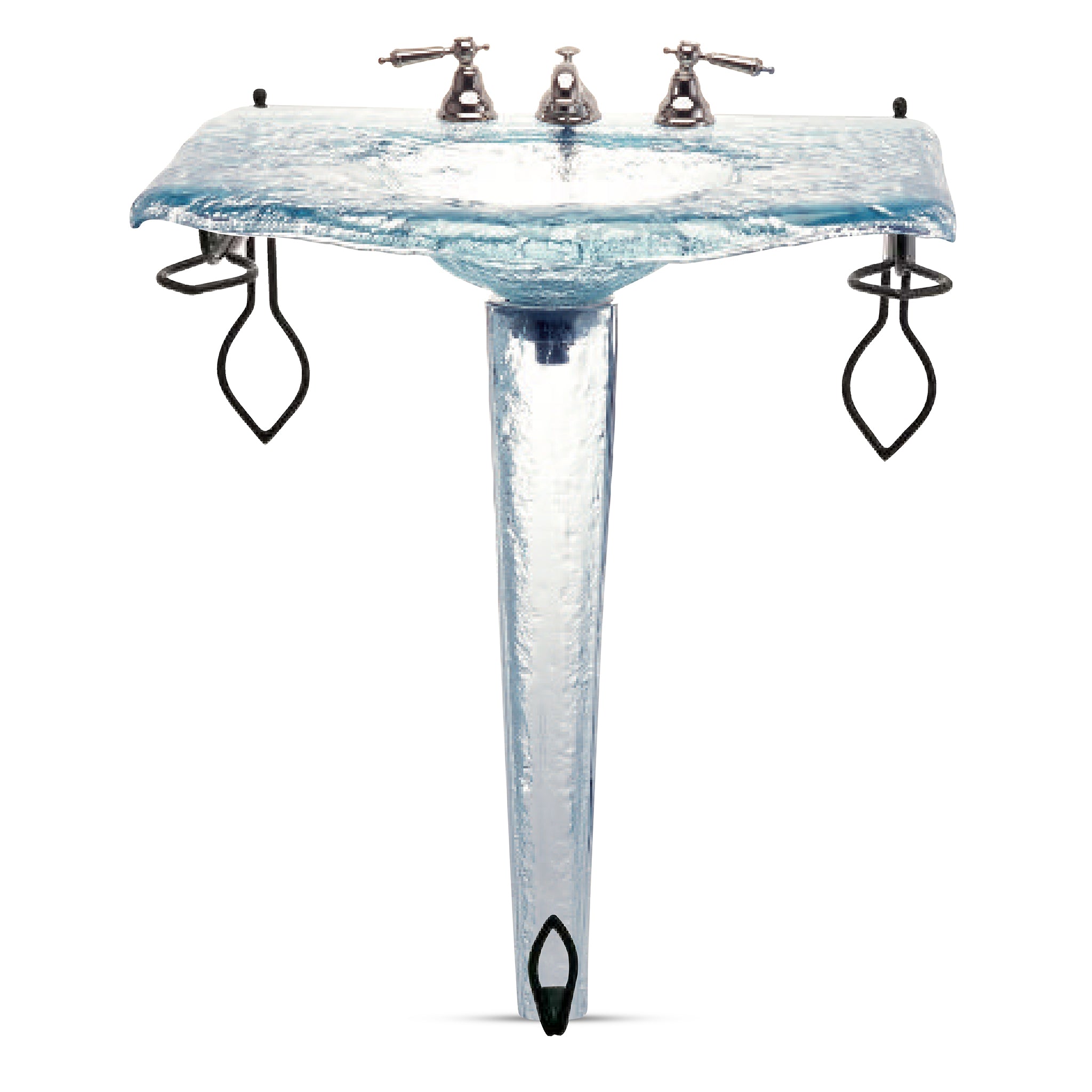 LAS301 Large Basin on Small Pedestal with Wrought