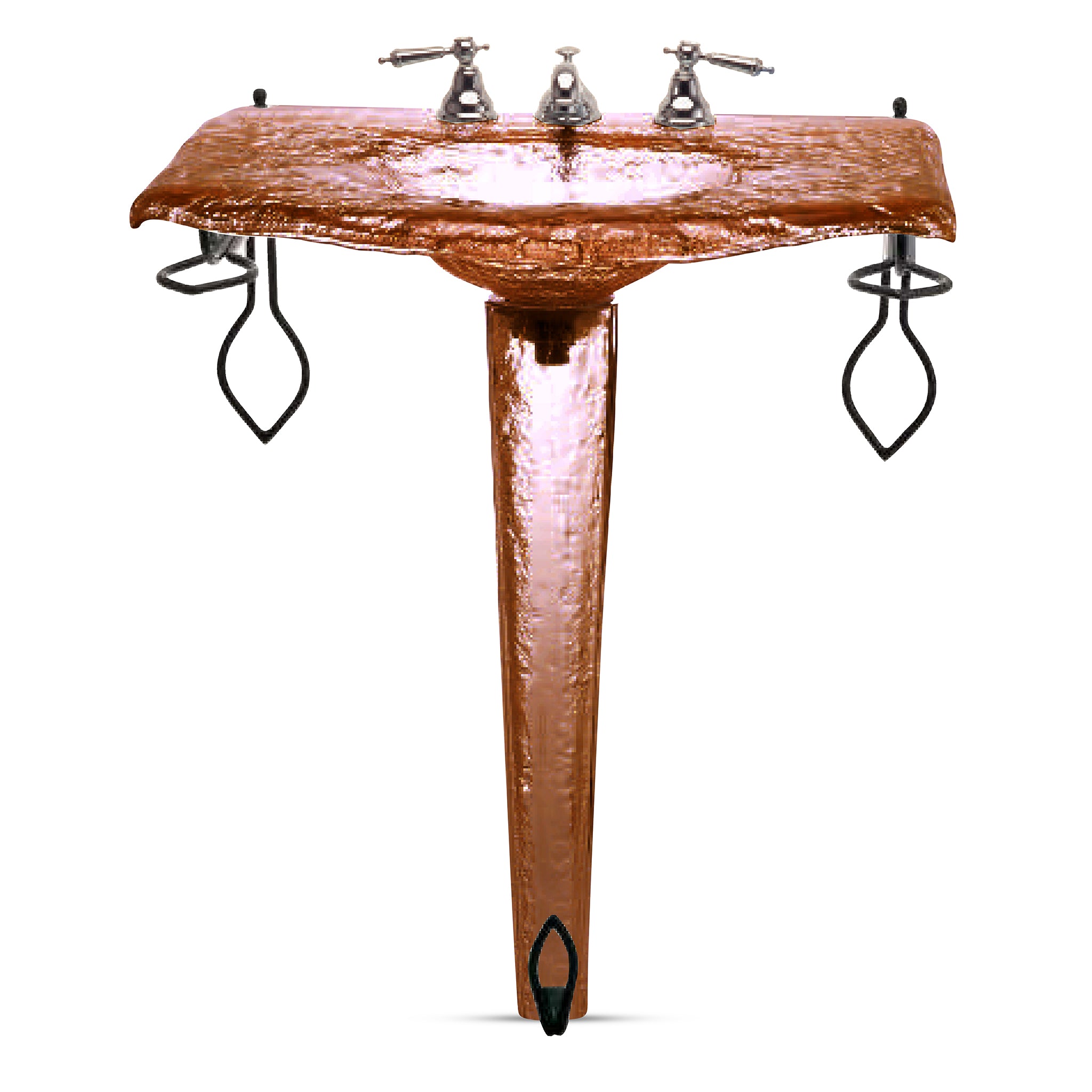 LAS301 Large Basin on Small Pedestal with Wrought