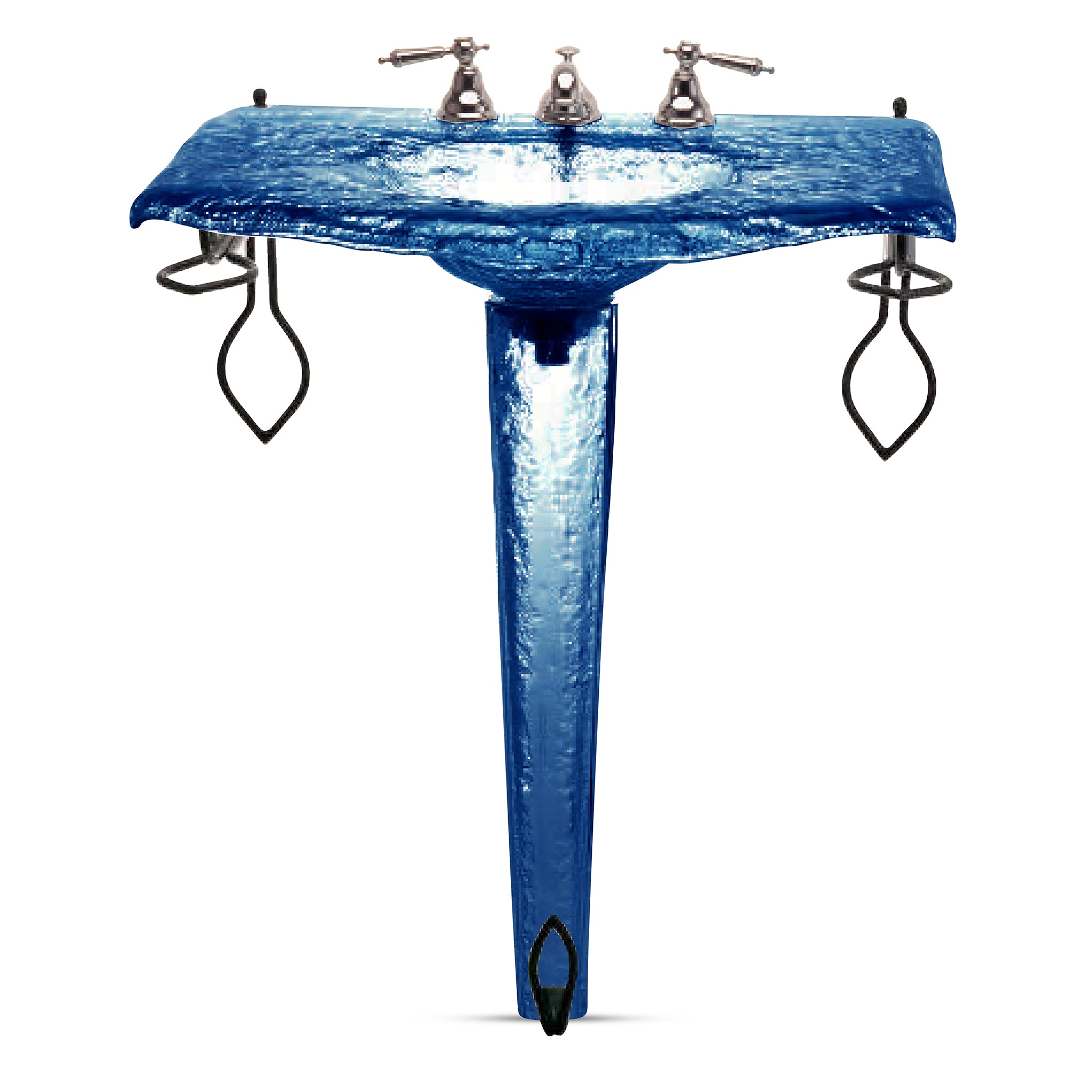 LAS301 Large Basin on Small Pedestal with Wrought