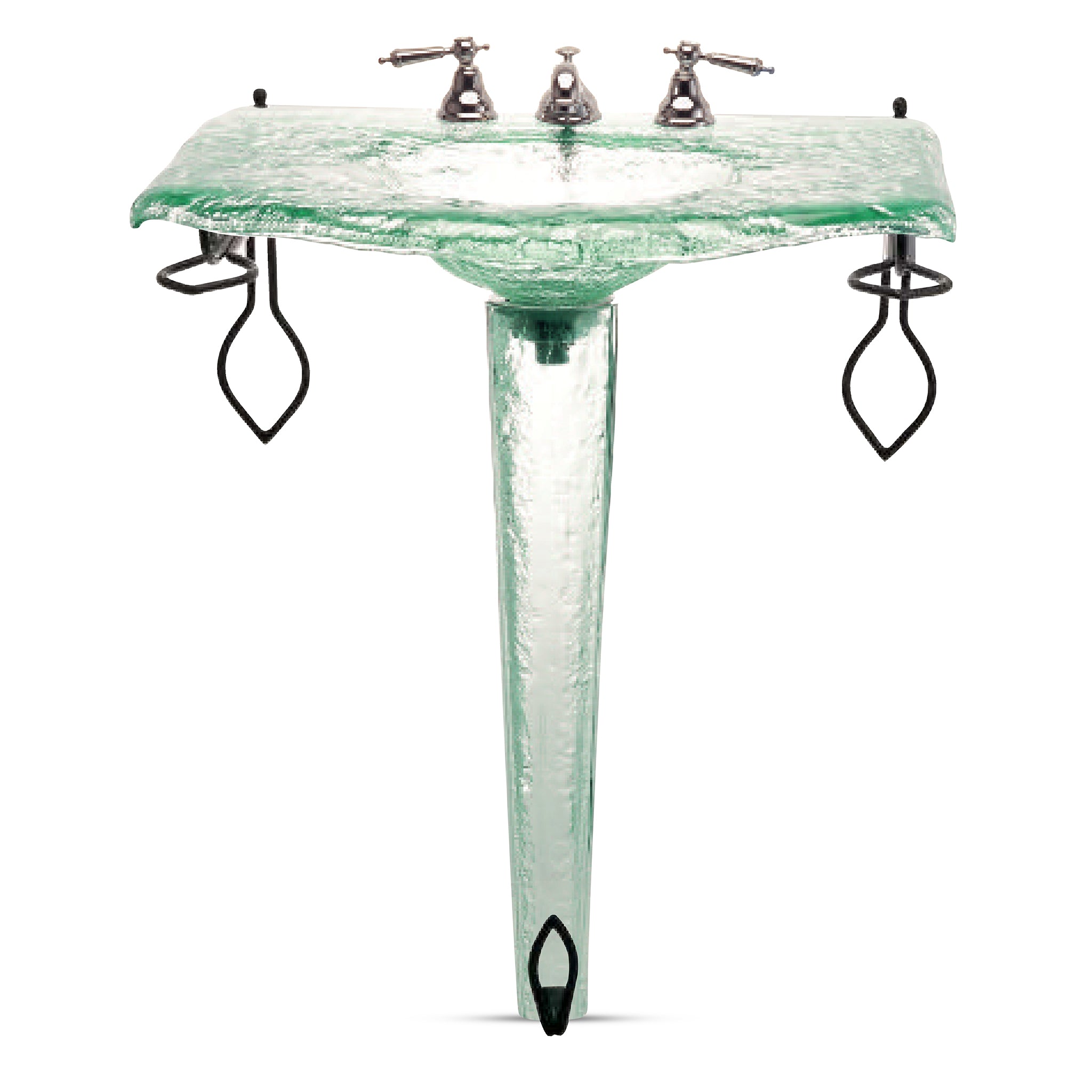 LAS301 Large Basin on Small Pedestal with Wrought